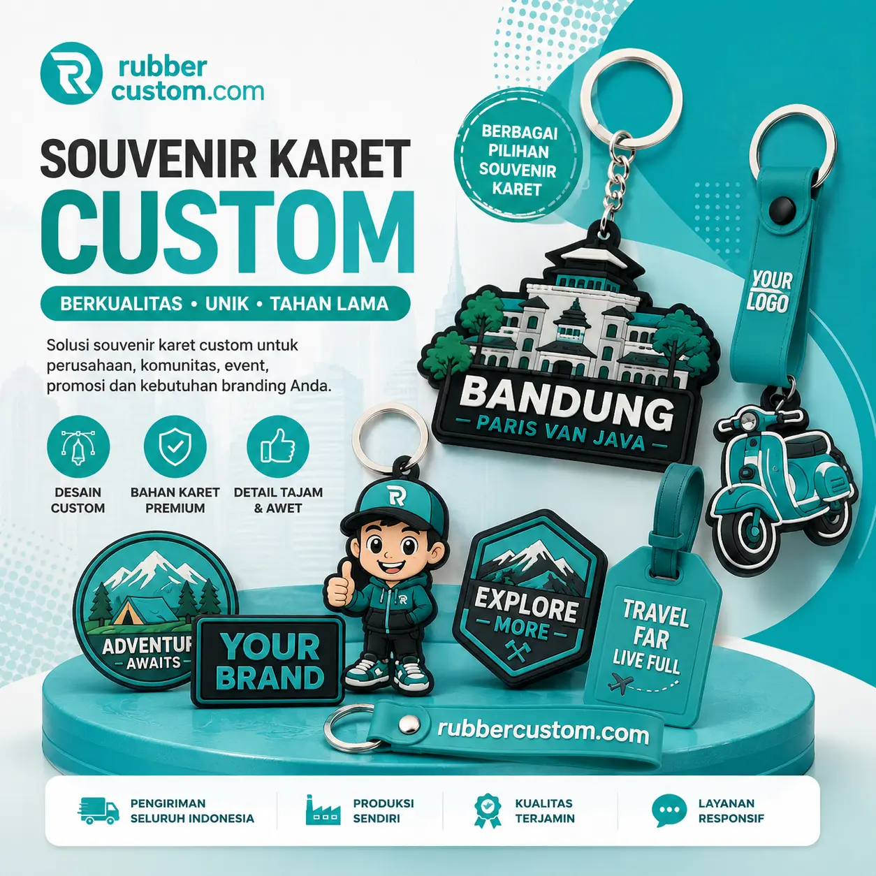 banner souvenir karet bandung